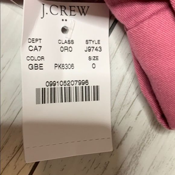 J by J Crew Pink Pants Size 0 , 2 , 4 , 6 , 10 NWT - Picture 7 of 8